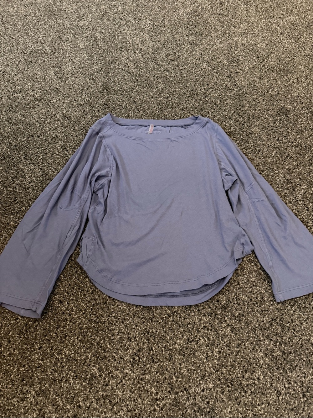 Free People Lavender Long Sleeve Boatneck Top